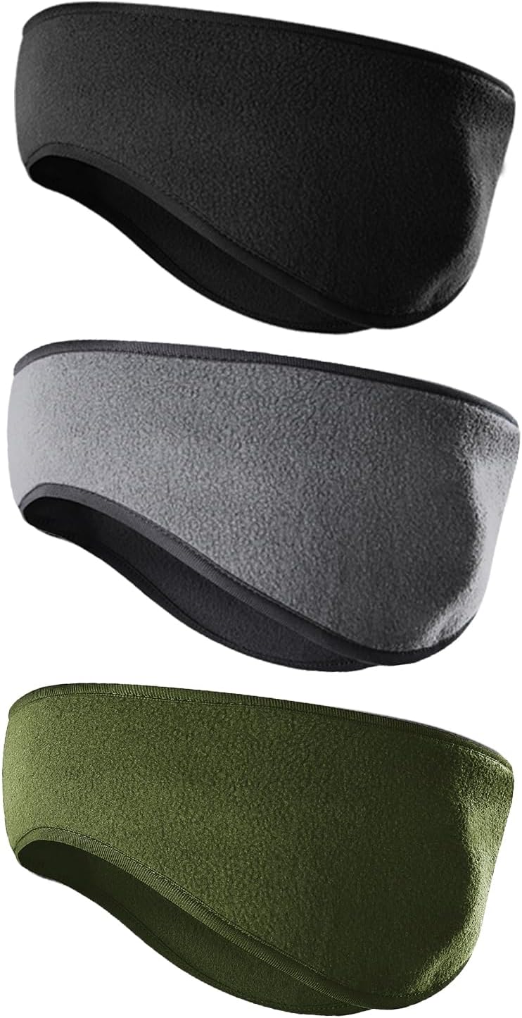 Fleece Ear Warmers for Men Women Kids - Winter Headband Ear Muffs Ear Covers for Cold Weather Running Cycling Ski